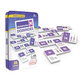 Juegos de acción educativa de dominó para aprender a aprender, multiplicación