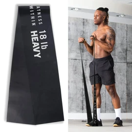 Everlast FIT Heavy Exercise Stretch Band for Stretching, Flexibility, Pilates, Yoga, Ballet, Gymnastics and Rehabilitation. (Black, 18lb)