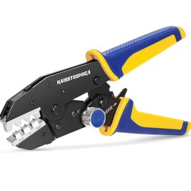 haisstronica Quick Change Jaws Crimping Tool for Solar Connectors AWG 14-10 Ratcheting Wire Crimper & Terminals - H3