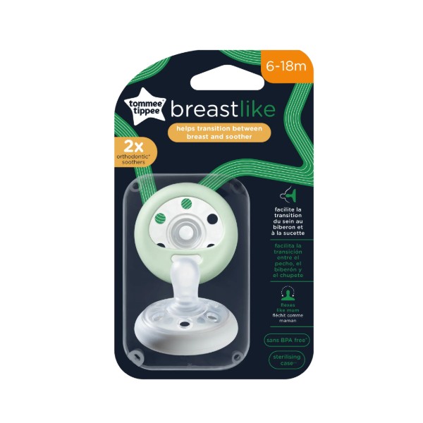 Tommee Tippee Breast Like Helps Transition Breast & Soother Orthodontic