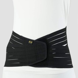 Gunze RIZAP RSP4 Women's Waist Supporter, Slit Belt, Black, L, Black