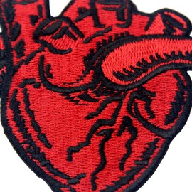 X-Ray Anatomical Heart Patch Embroidered Badge Iron On Sew On Emblem