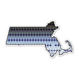 Eds Fly Shop Casey Underwood Massachusetts Striper Decal Sticker