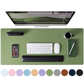 Protector de Escritorio de Cuero, Alfombrilla de Ratón, Alfombrilla Antideslizante para Computadora de Escritorio, Tapete de Escritorio de Oficina de Cuero PU para Hogar y Oficina, Protector de