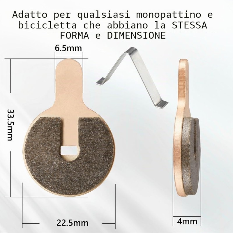 aibiku 2 Paia Pastiglia Freno in Sinterizzazione per Hitway H5