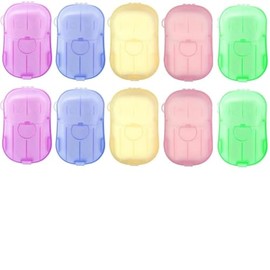 Vasa Nama 10 Cajas (200 Hojas) Papel de Jabón Desinfectante Soluble Portátil, Mini Jabón de Viaje Portátil, Hojas de Papel, Desechables para Viajes al