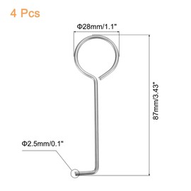 uxcell Drain Lifting Hooks, 2Pcs Stainless Steel Drain Grate Puller Shower Drain Hook for Drain Cover Removal Daily Clean, 87 x 28mm, Silver