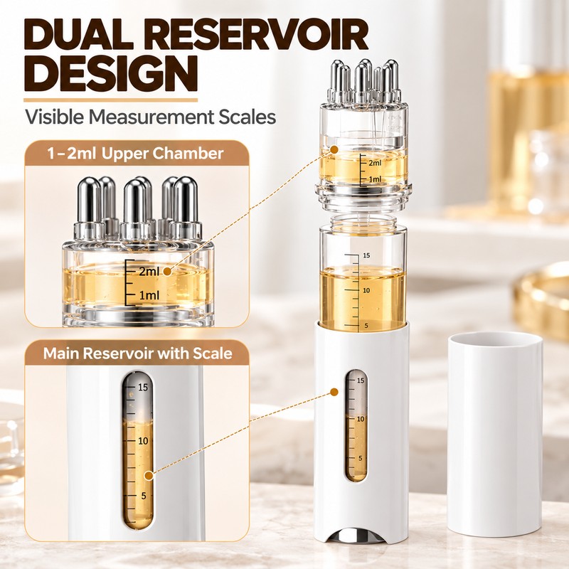 Scalp Applicator for Hair Care – Dual Reservoir Liquid Dispenser