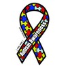 Autism Awareness Ribbon car Bumper Sticker 3" x 6"
