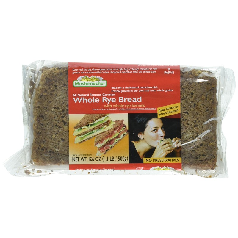 Mestemacher Rye Whole Bread, 17.6 Ounce - 1 each.