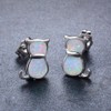 Kaguyo sterling silver Earrings for women, 925 sterling Silver blue/white