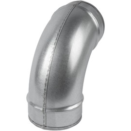 HVAC OV 90° Degree Ø4 Inch Elbow Bend Duct Connector - Galvanized Steel - Metal for Round Ventilation Pipes - Adjustable Outlet Adapter - for Home or Industrial HVAC Ventilation