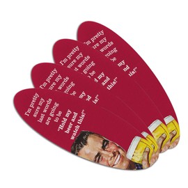 I'm Pretty Sure Last Words Going to Be Hold My Beer Watch This Funny Humor Double-Sided Oval Nail File Emery Board Set 4 Pack