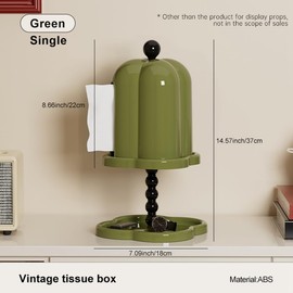 Snblzhef French Retro Tissue Box Senior Sense Living Room Light and Luxurious Cream White