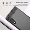 SCL Case for LG Velvet,[Red] Carbon Fiber Effect Gel Grip