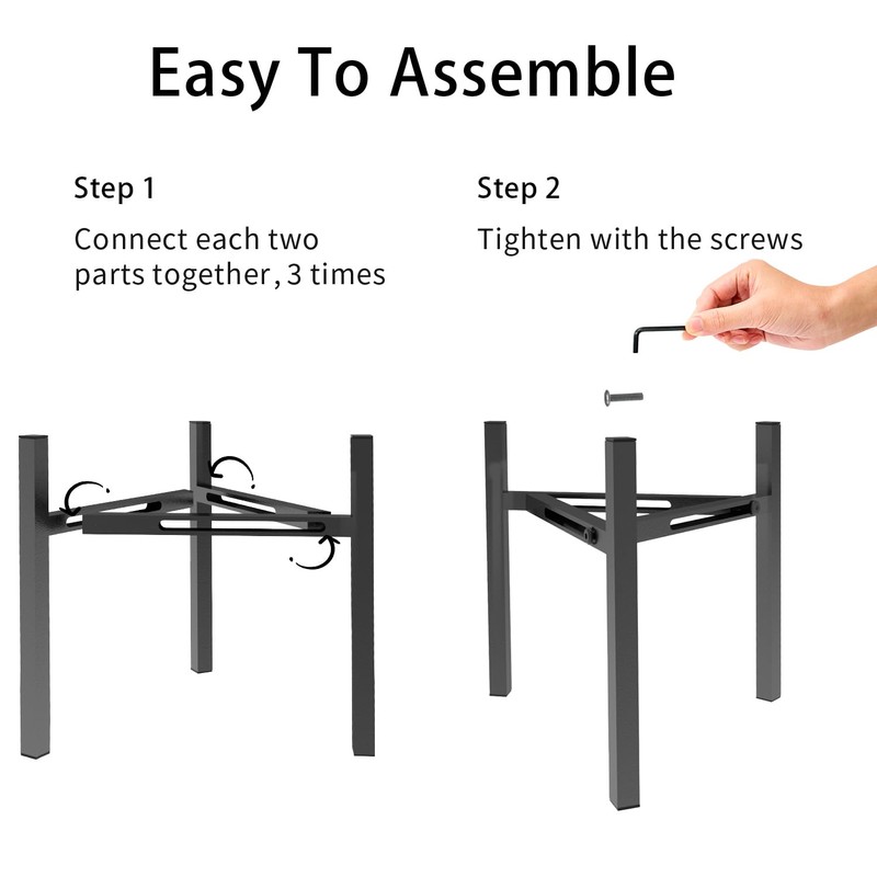 Adjustable Desktop Plant Stand, Metal Plant Shelf Fits 5.1-7.45" Pots