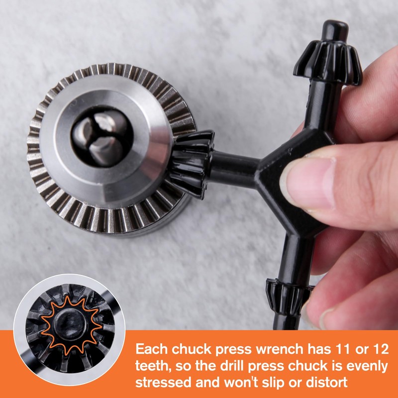 LEONTOOL Drill Chuck Key, Set of 6, Drill Chuck Handle,