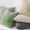 MIULEE Set of 2 Striped Corduroy Square Throw Pillow Case