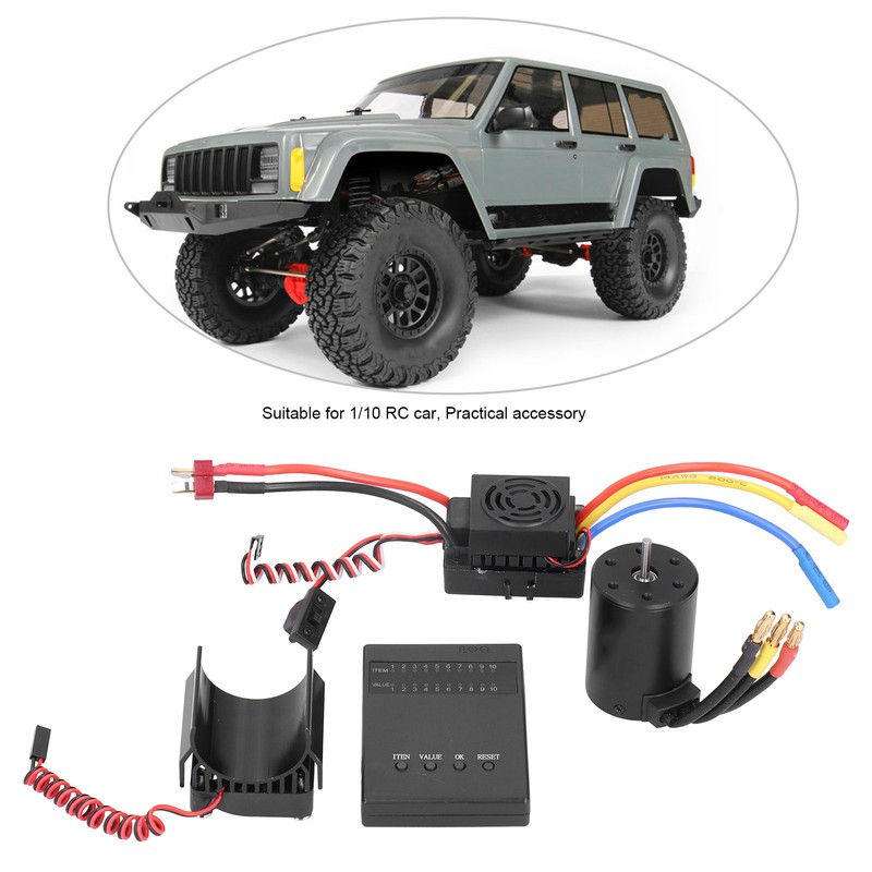 3650 4300KV Brushless Motor 60A ESC Program Card Motor Heat