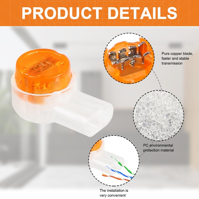 AEDIKO 200pcs K2 Telephone Wire Splice Connector Waterproof UY Gel