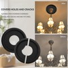 Tsnamay 2Pairs Black Ceiling Medallion Ceiling Light Covers,Split Light Medallion