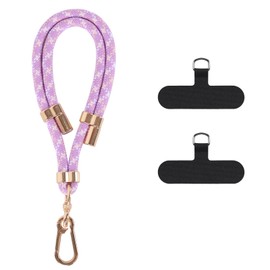 YSevenup Phone Lanyard 2pcs Phone Tether Tab;1 pcs Adjustable Wrist Lanyard for Women and Men Anti-Theft Phone Lanyard for iPhone;Smartphones Purple