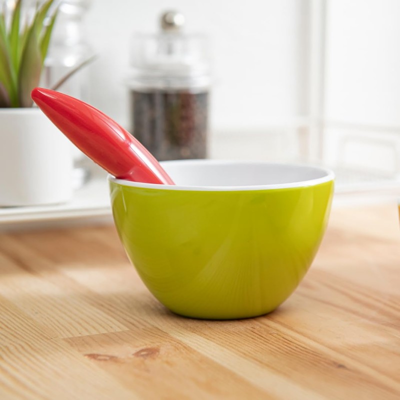 Bzyoo Set of 6 Small ColorPop Melamine Bowls, 4.25" 11.8