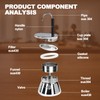 DITOSH 4 Cup Single Tube Moka Pot Stainless Steel Stovetop