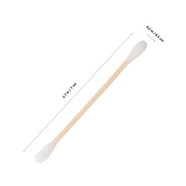 SAFIGLE 500Pcs Double Headed Cotton Buds for Ear Cleaning Makeup Soft Durable Wooden Sticks for Household Use for Easy Storage Box Included