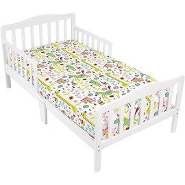 Mellanni Toddler Fitted Sheet - Iconic Collection Bedding Sheets - Soft & Cooling Sheets -Fade & Stain Resistant - 1 PC (Animal Print)