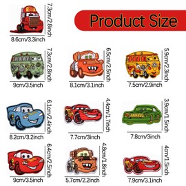 Cars Iron-On Patches Children Adults Pack of 10 Car Patches for Sew-On Set, Embroidered Iron on Patches DIY Accessories, Iron-On Patches for Sew on or Iron-On to Clothes, Dress, Jeans