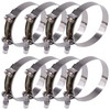 Glarks 8Pcs 86-94mm Stainless Steel T-Bolt Hose Clamps Turbo Intake