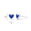 Boma Jewelry Sterling Silver Heart Stud Earrings (Synthetic Blue Lapis)