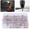 180Pcs Flat Heads Rivet Insert Nut Kit Metric Carbon Steel
