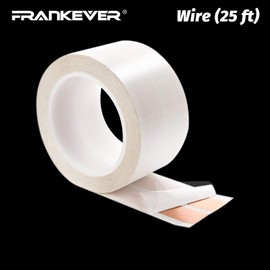 FRANKEVER 16-Gauge Hidden Flat Speaker Wire Audio Cable Suitable for Audio Wire, LED Lighting and Other Low Voltage Appliance Connection (Wire(25 ft)+2 Connectors-C)