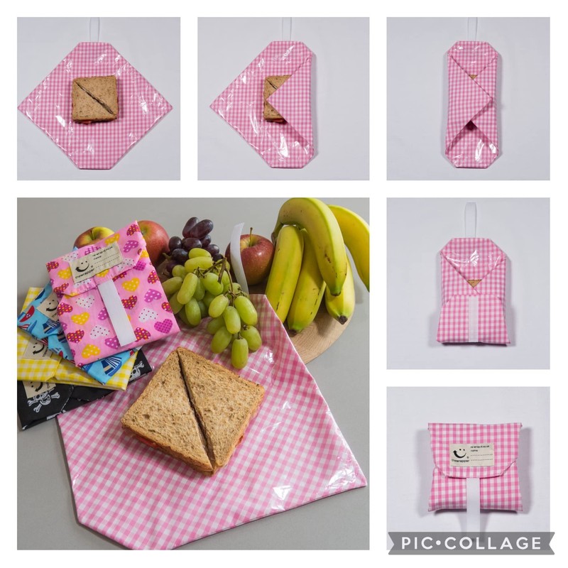 The Wrapper, Re Wrap It Sandwich Bags, Quarter inch Blue