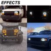 Bricologht Pair 5x7" 7x6" LED Headlights Hi/Lo Sealed Beam For