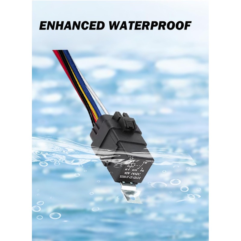 2 Pack Waterproof Relays and Harness Kit 40A 14V DC,