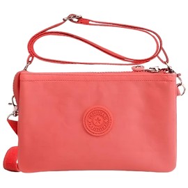 FAVORTALK Nylon Crossbody Bags for Women Lightweight - Waterproof Cross Body Bag Pink for Dog Walking Work Shopping with Adjustable Strap - B36807