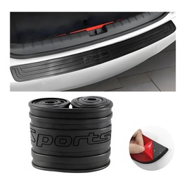 Yourkar Car Rear Bumper Guard, Anti-Scratch Auto Trunk Door Entry Protector, Non-Slip Bumper Protection Strip for Most Cars, SUVs, Trucks, Universal Exterior Car Accessories (Sport, 35")