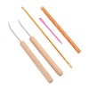 Loom Knitting Pen Tool with Wooden Handle, Loom Knitting Pen