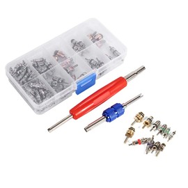Sxhlseller Air Conditioning Valve Core Tool Kit 102 Piece Valve Core Removal Tool A/C Valve Core