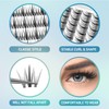 ETVITE Individual Lashes Eyelash Extensions 3D Clusters, Soft Natural Lightweight