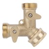 Garden Hose Splitter 2Way AllBrass Heavy Duty Simple Operation Outlet