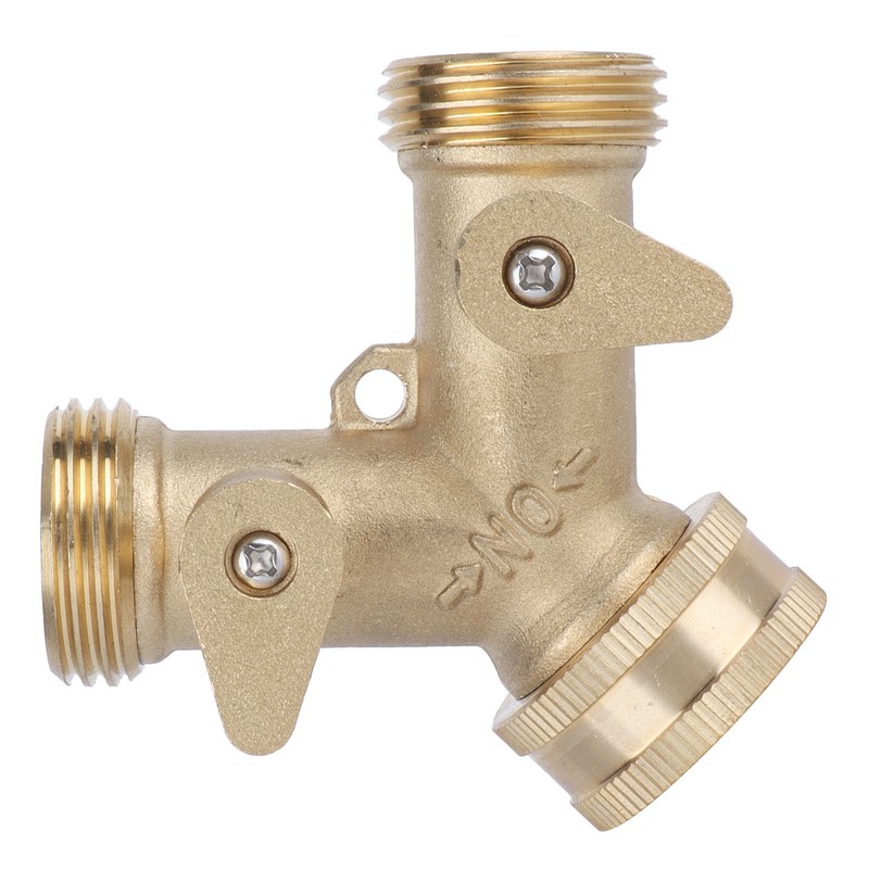 Garden Hose Splitter 2Way AllBrass Heavy Duty Simple Operation Outlet
