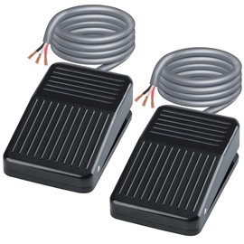 Gebildet Foot Pedal Switch Momentary, 1 Metre Cable (0.5 mm² Copper Wire), 10 A/250 VAC, Closer/Opener, for Table Saw, Scroll Saw, Milling Table, Mitre Saw, Wood Splitter, Wire Stripper, Pack of 2