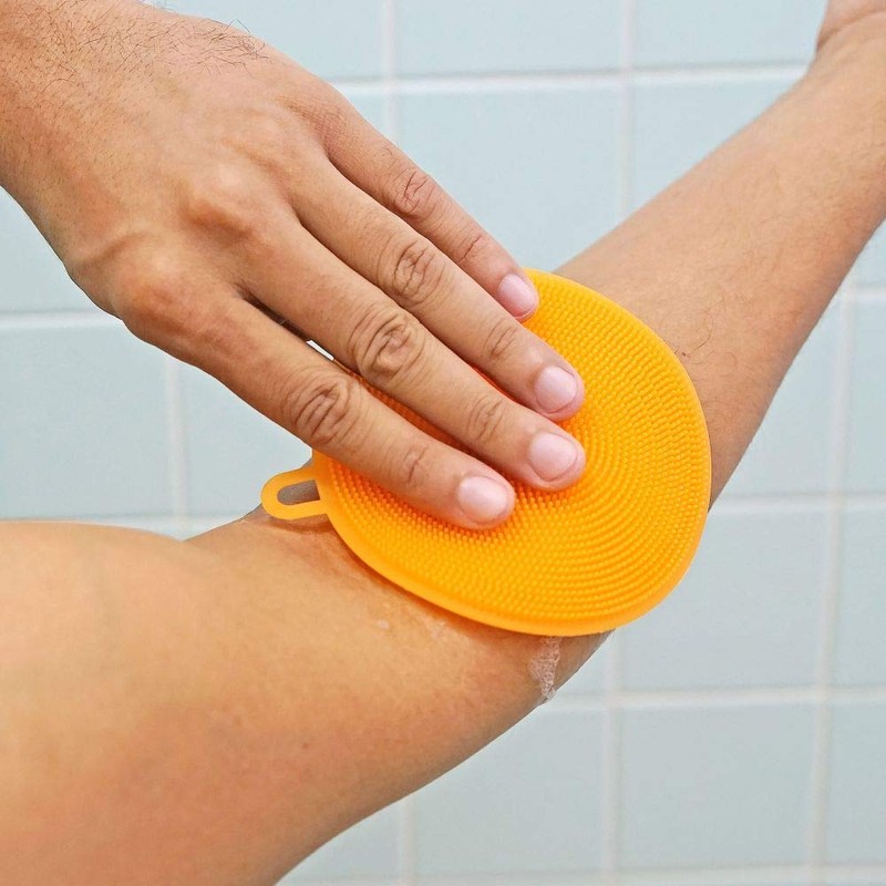 Silicone Dish Washing Sponge Scrubber Set 4 Pot Pan Cleaning