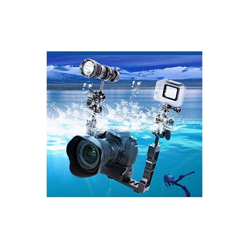 4pcs 1" Aluminum Ball Clamp Bracket Underwater Diving Light Arm