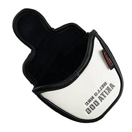 Putter Cover Headcover for Odyssey 2 Ball Mallet Magnetic Fit Scotty Cameron Odyssey Akita Inu (Mallet, Black)