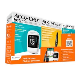 Kit Glucómetro Accu Check Instant + Dispositivo de Punción Softclix + 50 Tiras Reactivas